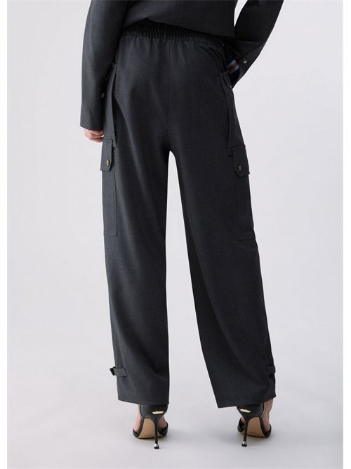 Pantaloni cargo in flanella LIU JO | WF6258T743A/02069
